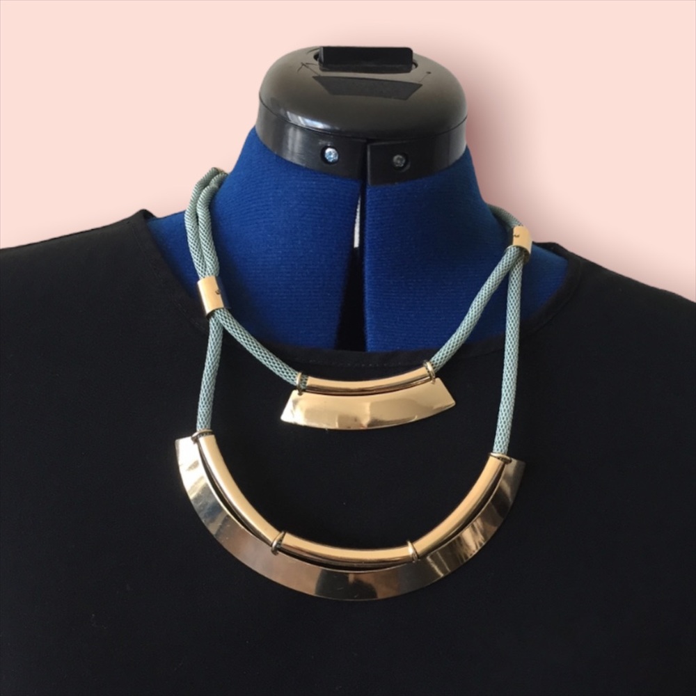 Gold & Turquoise Statement Necklace